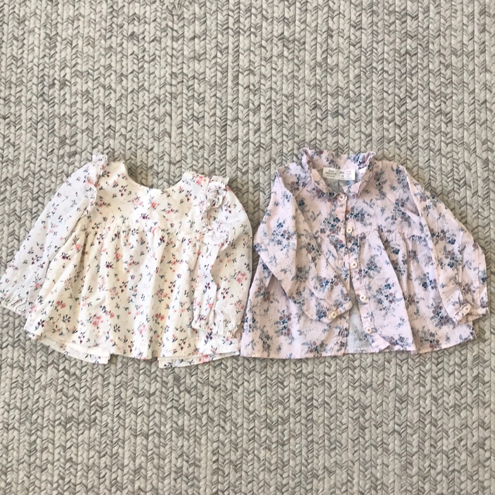 Bundle:2 beautiful baby Gap and Zara floral blouse
